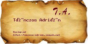 Tánczos Adrián névjegykártya